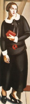  Lempicka Pintura Art%C3%ADstica - Mujer con vestido negro 1923 contemporánea Tamara de Lempicka